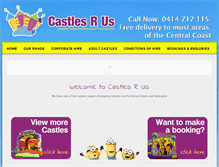 Tablet Screenshot of castles-r-us.com.au